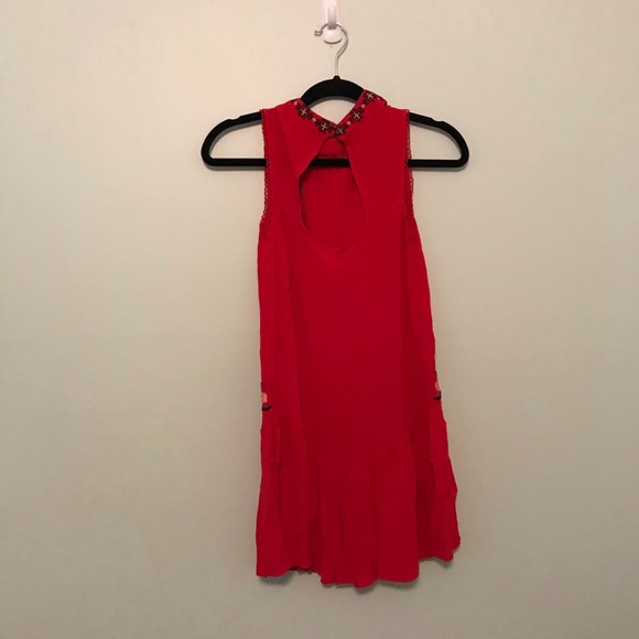 Xhilaration Red Pattern Sleeveless Dress Size Small - Picture 9 of 9